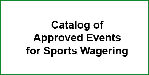 Catalog of Approved Events for Sports Wagering Widget