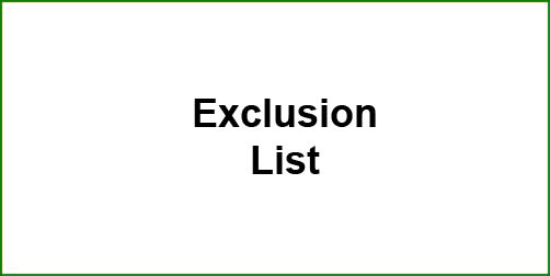 Exclusion List Widget with link